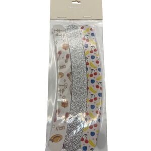 Blossom Nail Files Set of 3 Glitter Fruit Design Manicure‎ Pedicure Tools